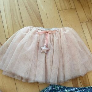 Girls Pink Glitter Tulle Skirt with Star Charm
